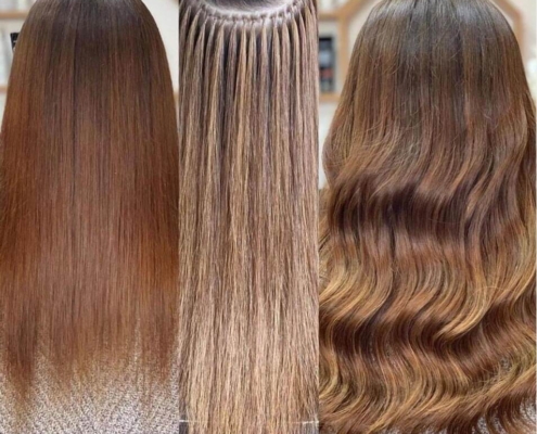 image of before and after great lengths application