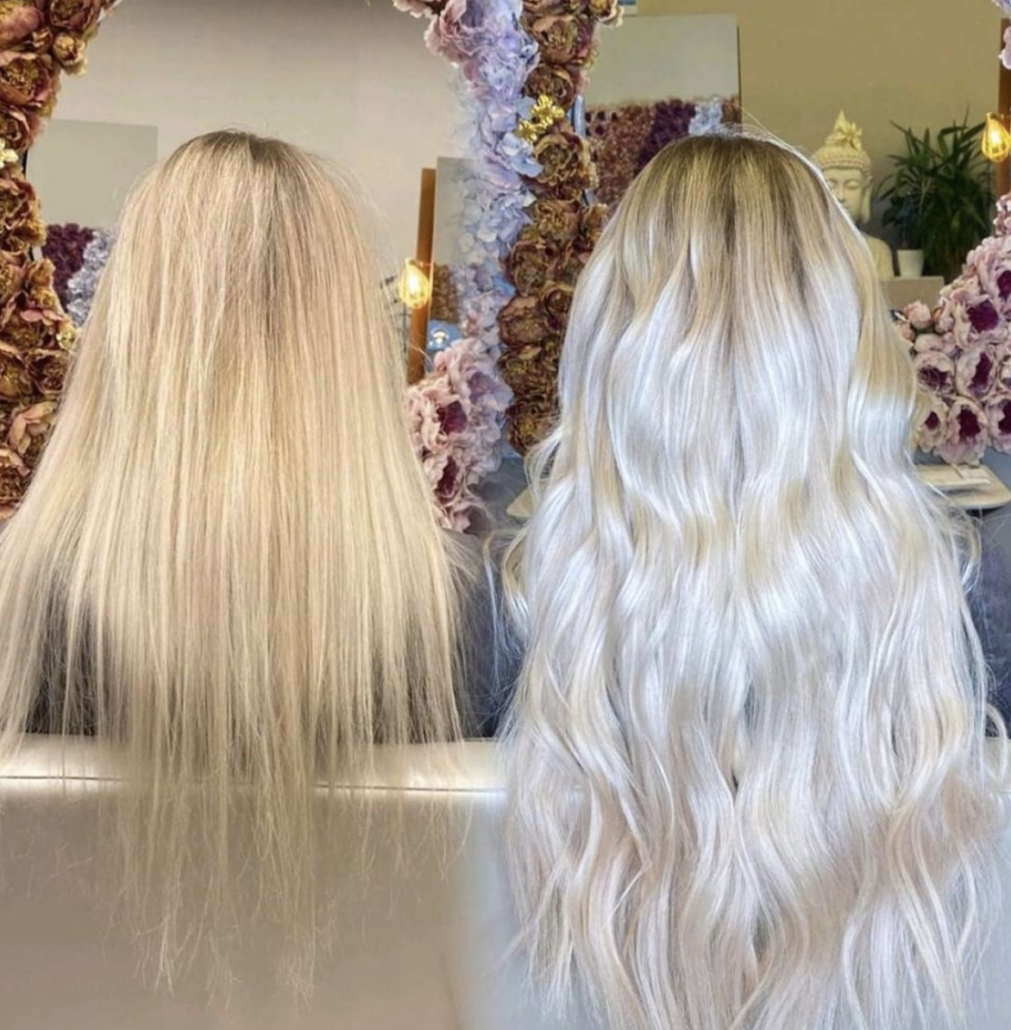 hair extensions before and after
