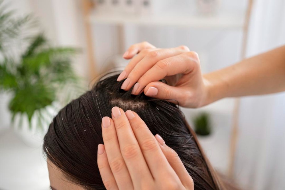 Dandruff with tape in hair extensions top