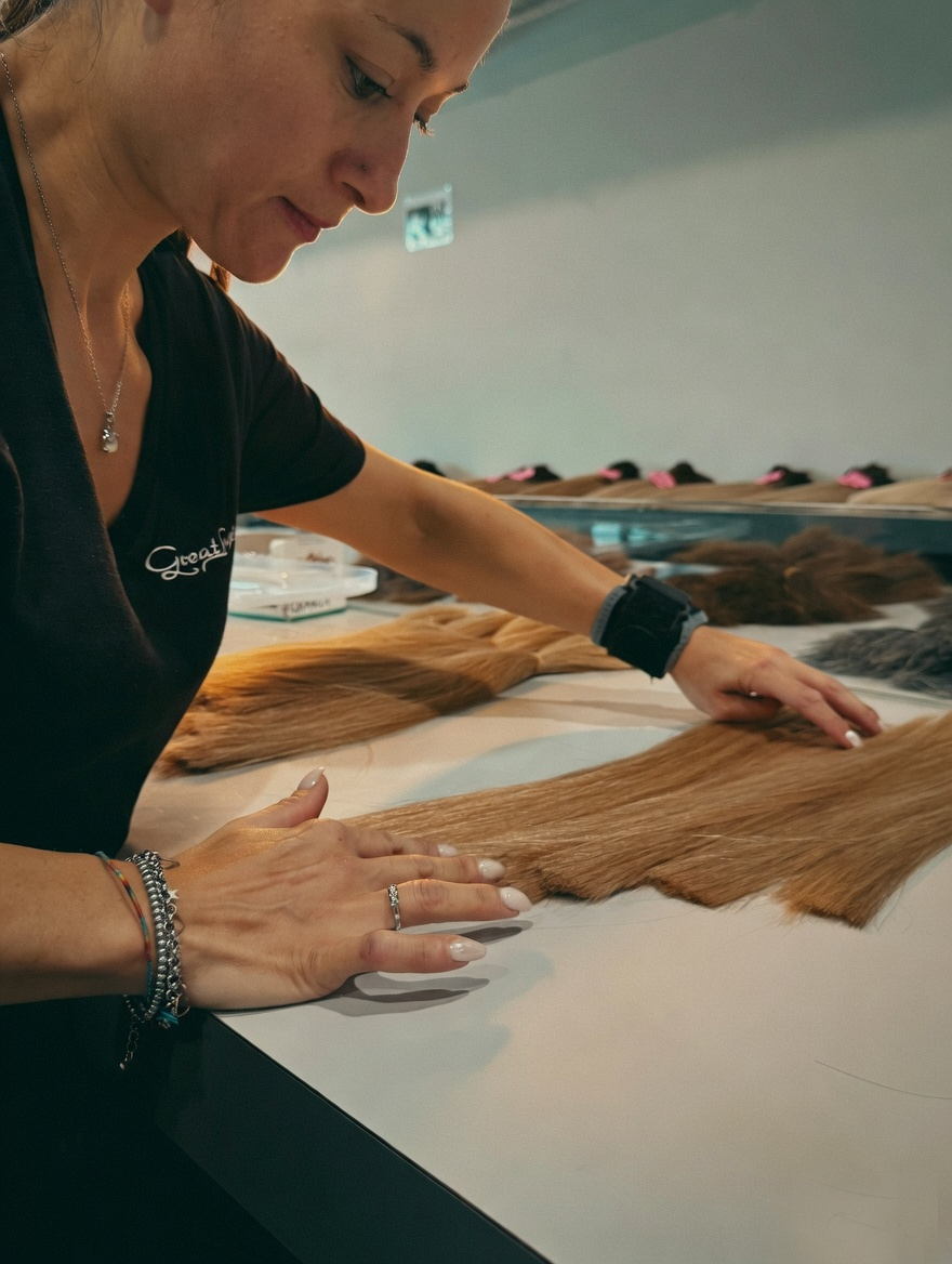 Double drawn hair extensions